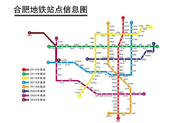 合肥地铁最新路线图