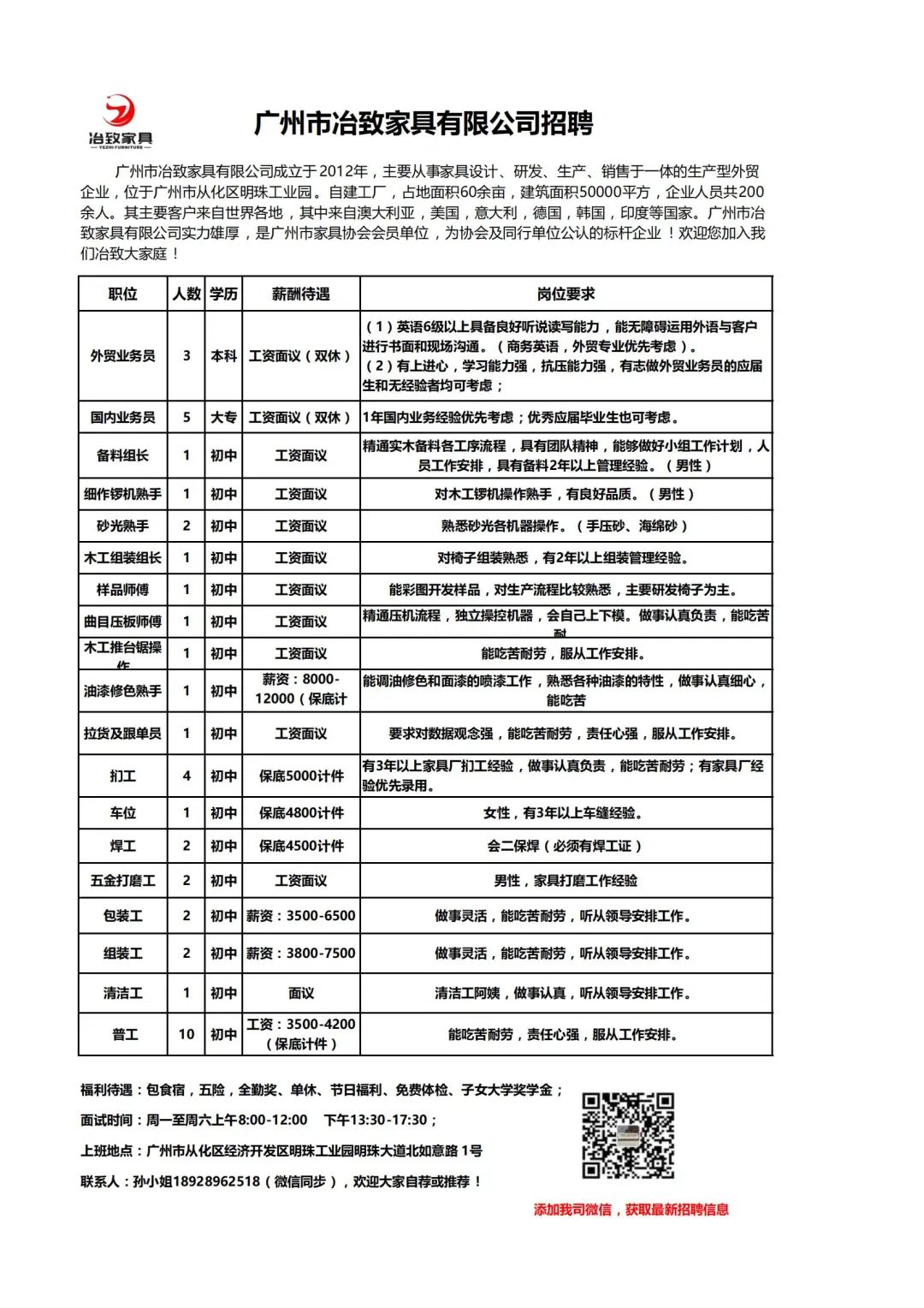 广州从化太平区域火热招聘中，最新职位信息速来围观！